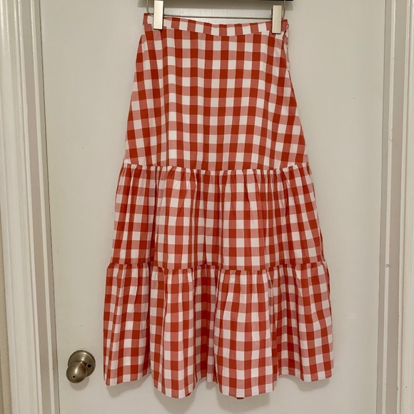 GAP Gingham Midi Skirt XS petite - New - Picture 4 of 13